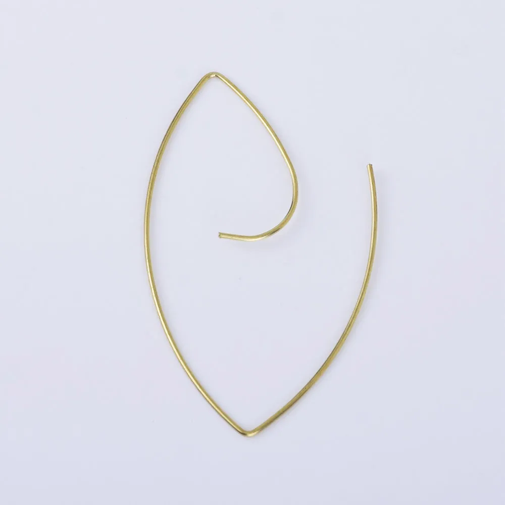 0.7*5*30mm Brass Earring Hoops Classic Earring Wires Earrings Attachment Minimal jewelry 20pcs 10252500