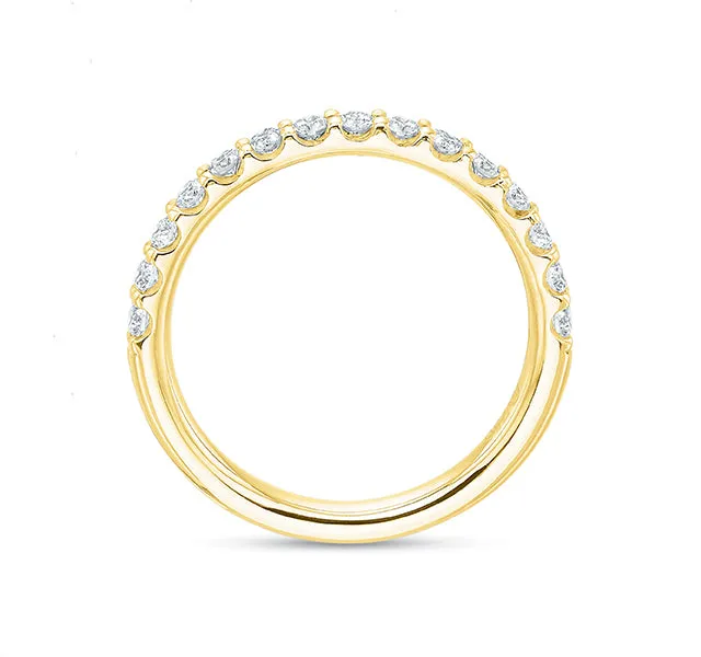 1/2 Diamond Prong Set Band in Gold