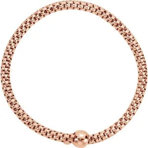 14K Rose Gold-Plated Sterling Silver 4.3 mm Woven Stretch Bracelet