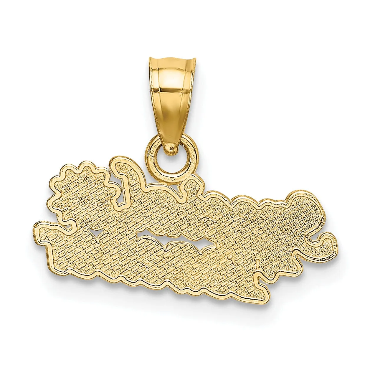 14k Two Tone Gold Polished Multi-Color Enameled Finish 3-D ABC School Book  Pendant