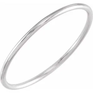 14K White Stackable Ring Size 8