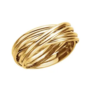14k Yellow Gold 6-Band Rolling Ring Size 8