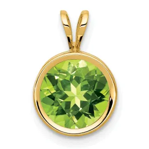 14k Yellow Gold Round Bezel Pendant
