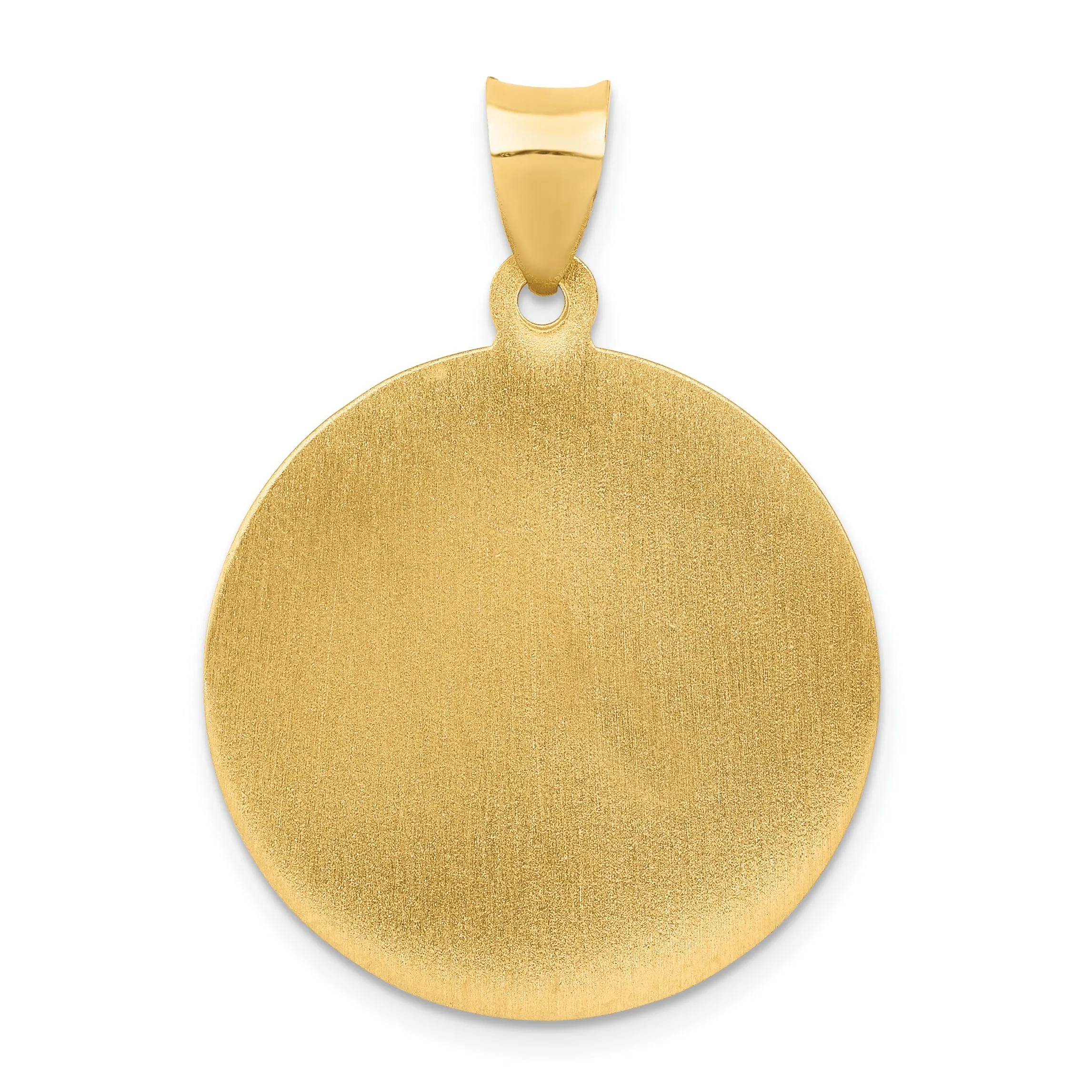 14k Yellow Gold Saint Michael Medal Pendant