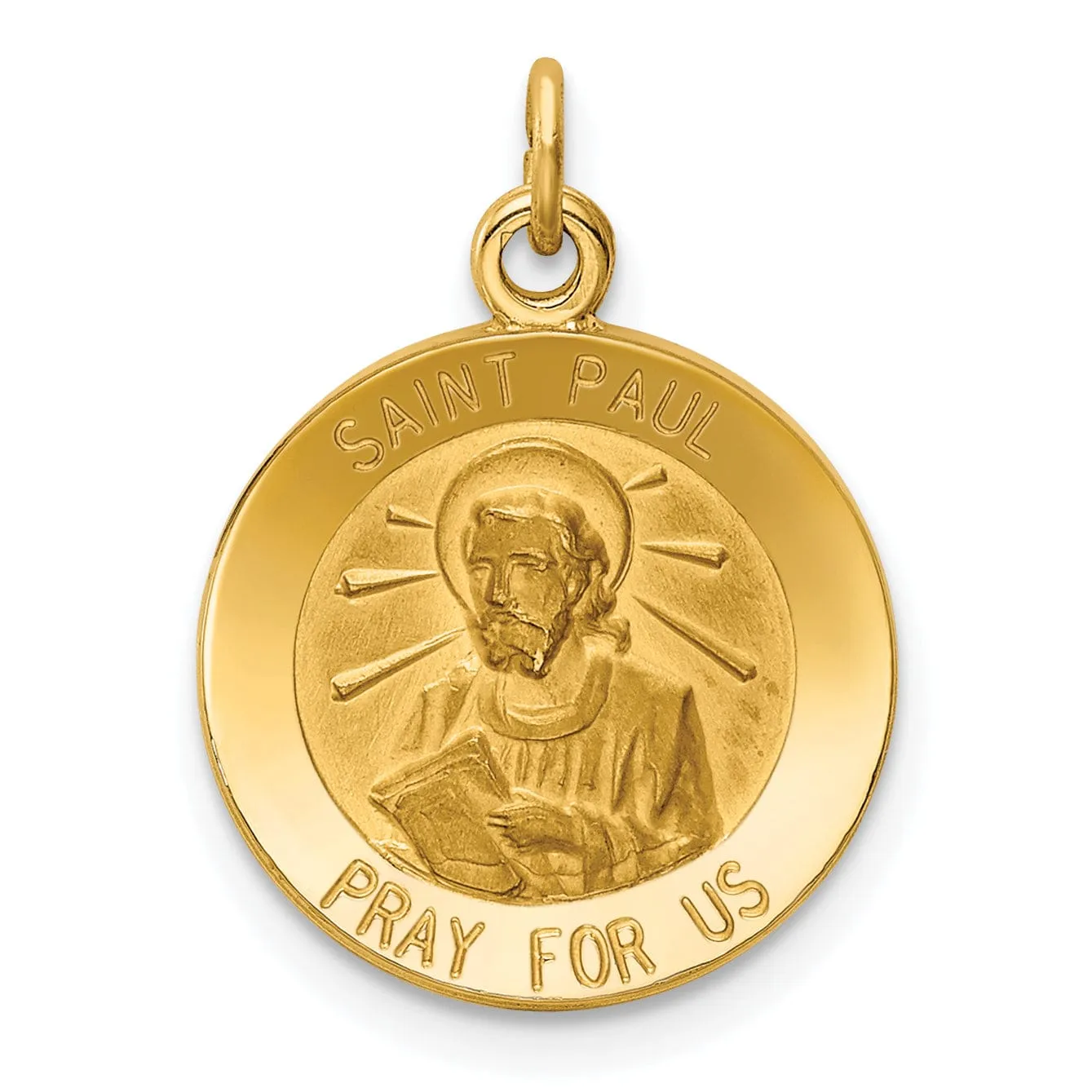 14k Yellow Gold Saint Paul Medal Pendant