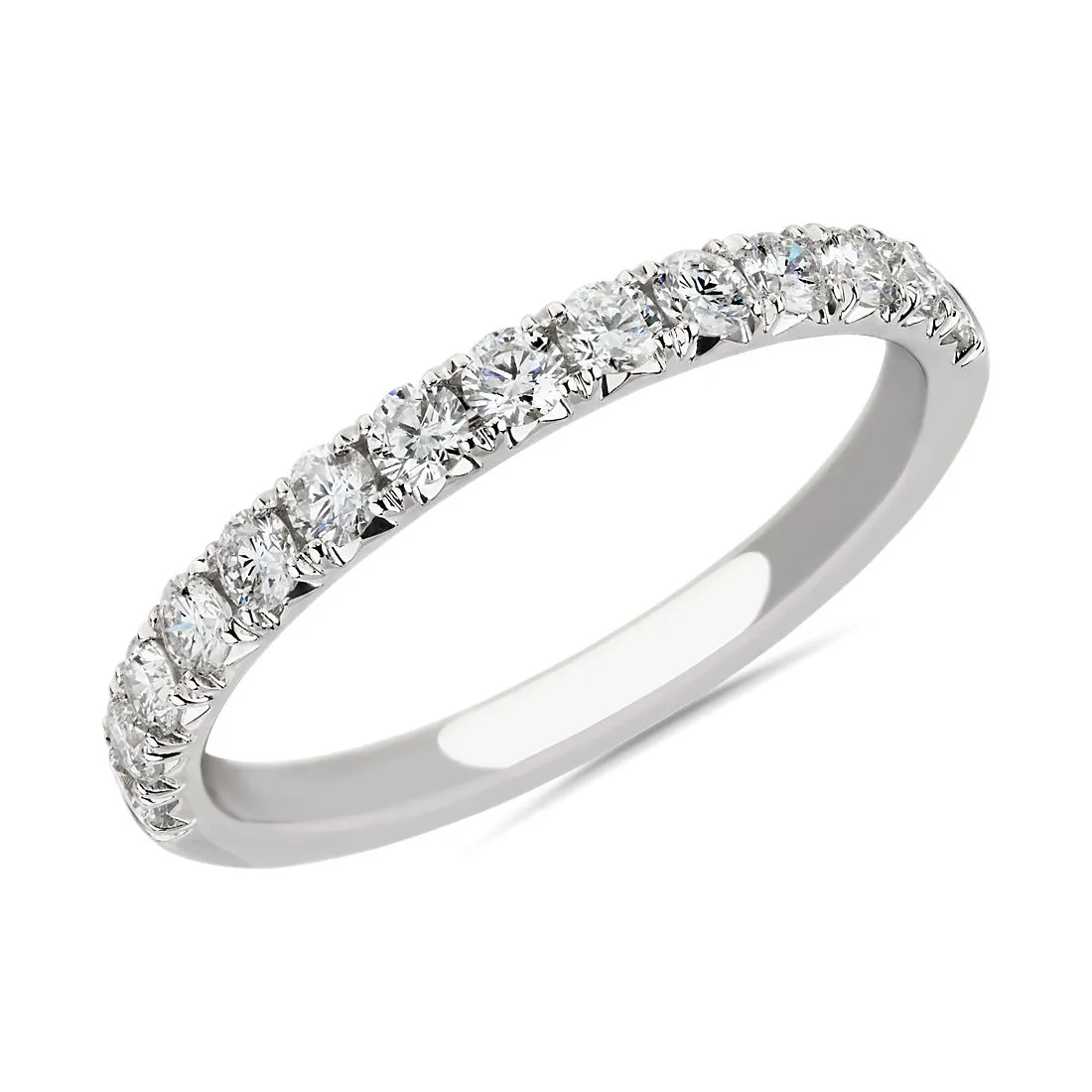 14kt Gold Four Prong Split Prong Half Eternity Band