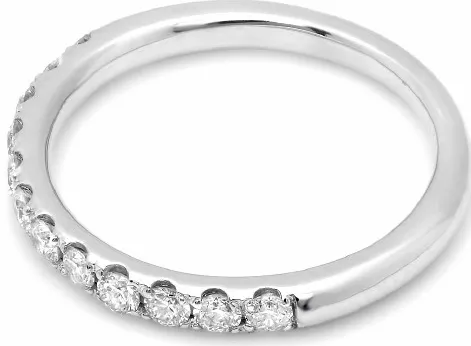 14kt Gold Four Prong Split Prong Half Eternity Band