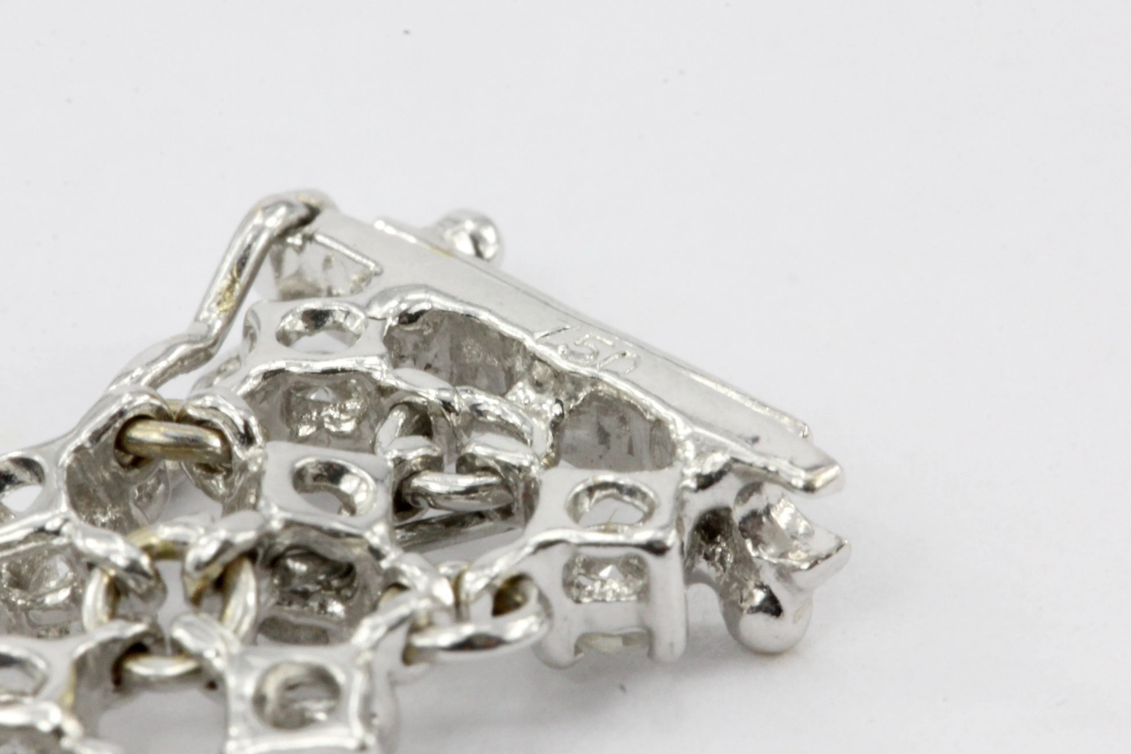 18k White gold 2 CTW Diamond Woven Bracelet