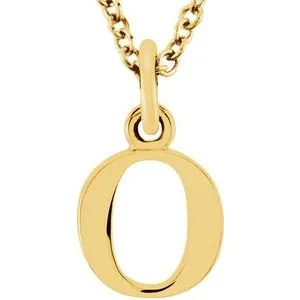 18K Yellow Gold-Plated Sterling Silver Lowercase Initial o 16" Necklace