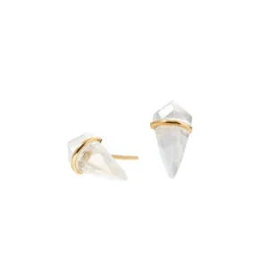 18kt Moonstone Small Kite Studs