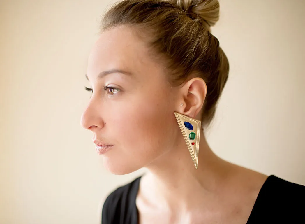 1980s Dagger Statement Earrings by Park Lane