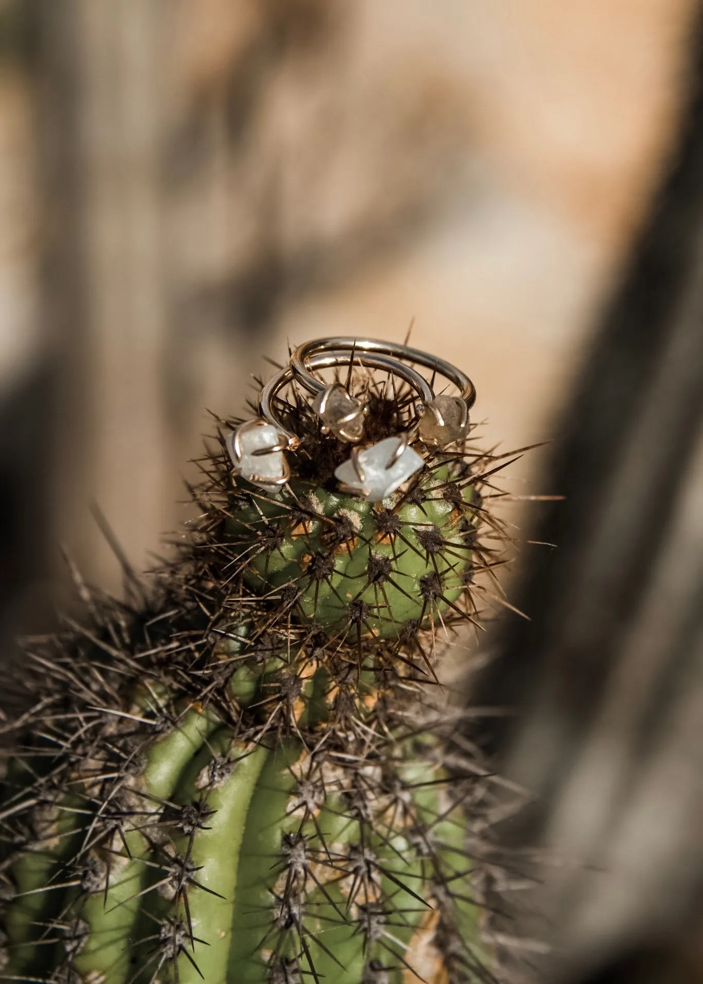 2 Stone Cuff Ring