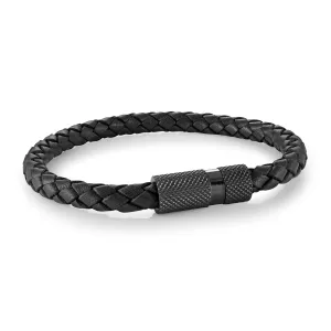 6mm Twist Clasp Leather Bracelet