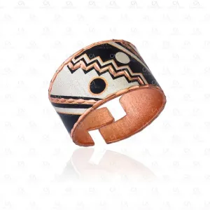 Abstract Art Copper Unique Rings