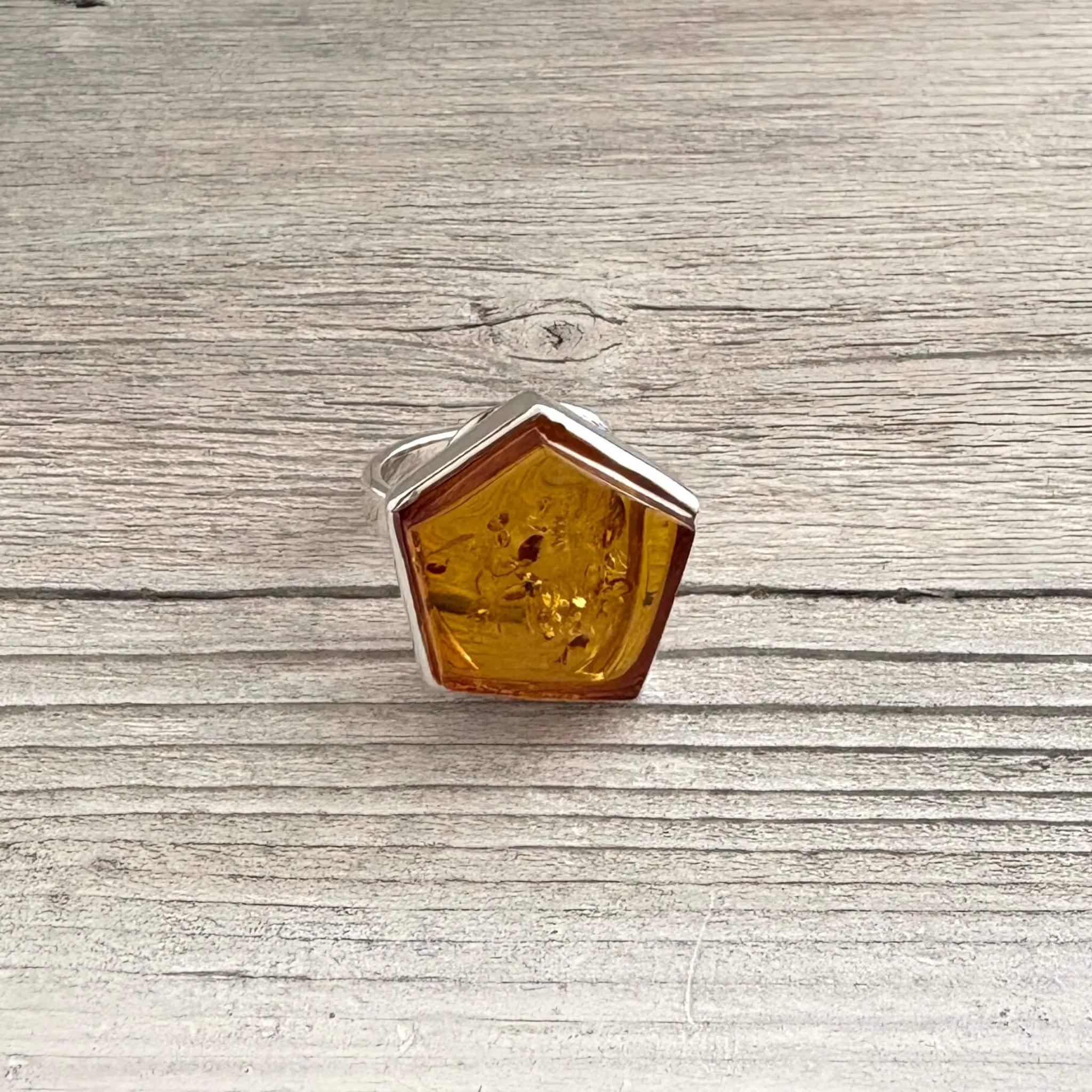 Adjustable Amber Ring