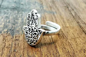 Adjustable Hamsa Ring