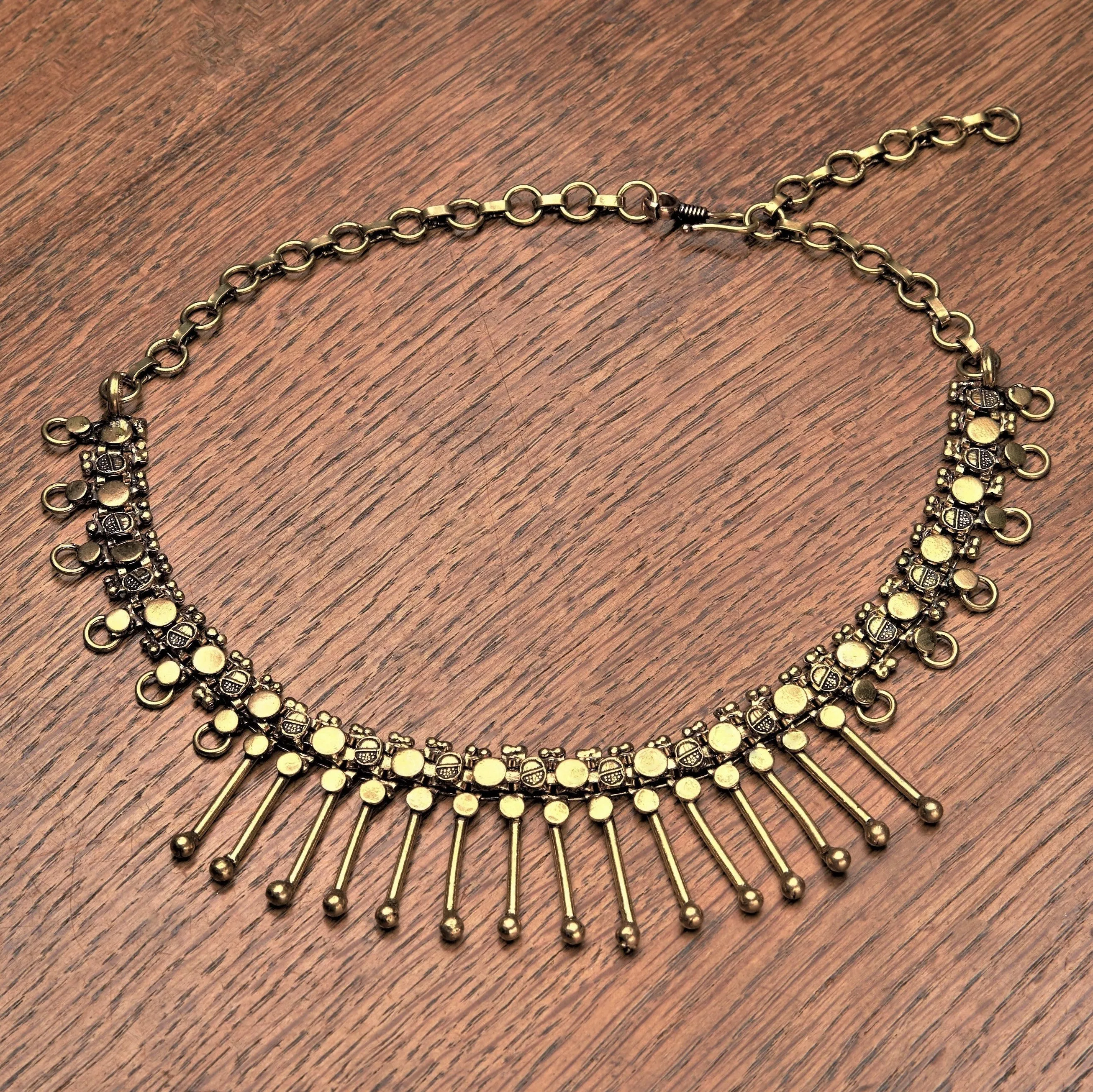 Adjustable Indian Tribal Pure Brass Necklace