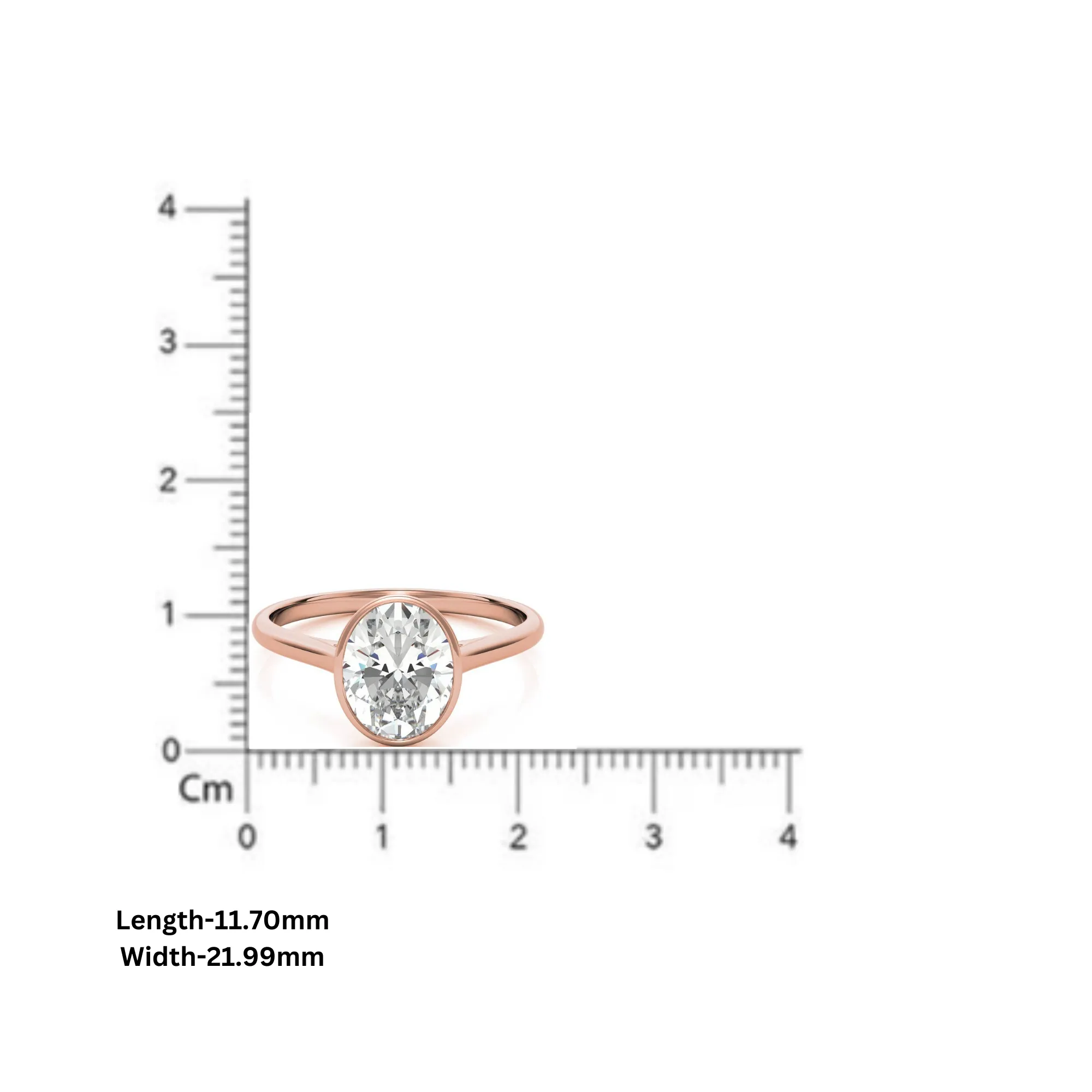 Adjustable Minimalist Sterling Silver White Gold Oval Cut Zircon Bezel Set Eangagement  Ring For Women
