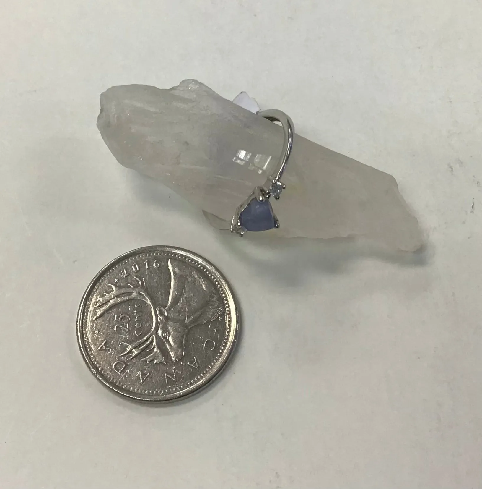 Adjustable Tanzanite Heart Ring