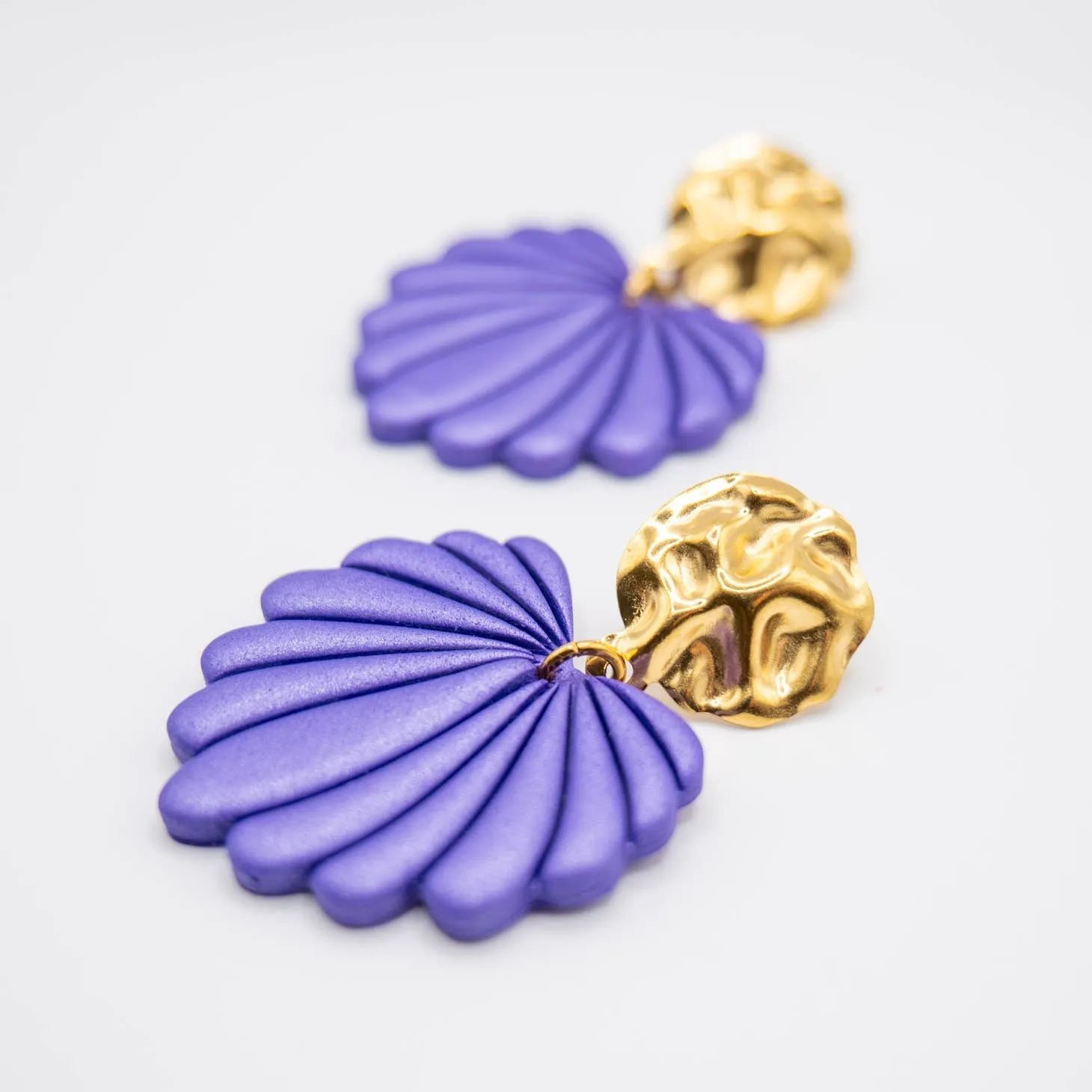 Aline Purple Statement Earrings