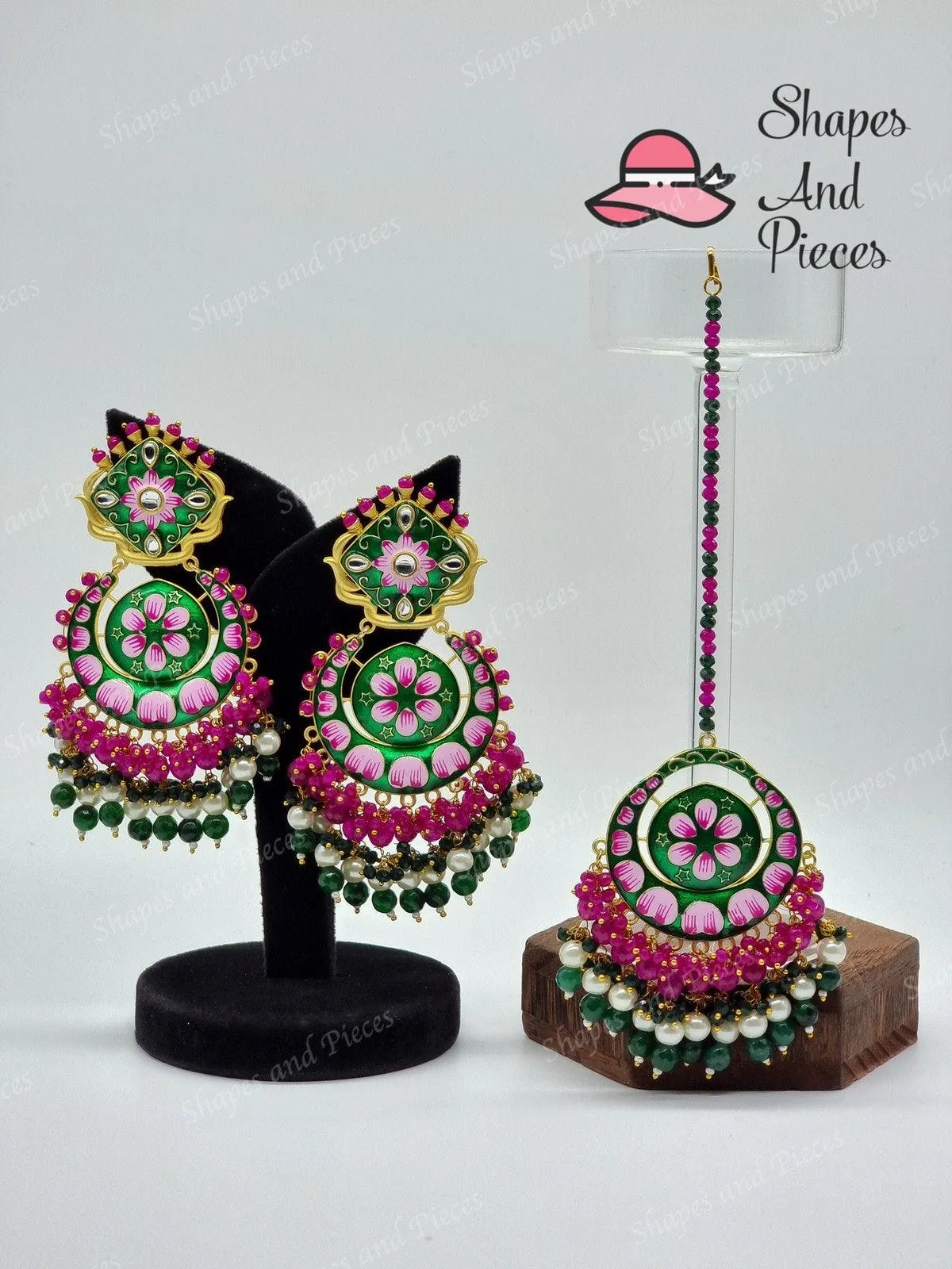 Amiya Earrings and Tikka Set