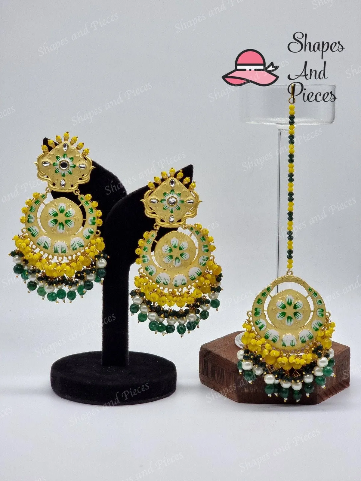 Amiya Earrings and Tikka Set