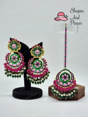 Amiya Earrings and Tikka Set