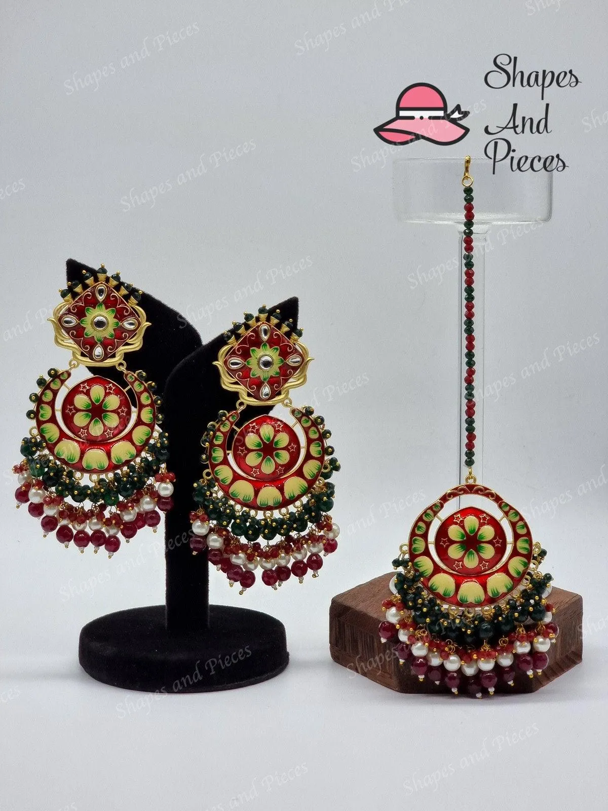 Amiya Earrings and Tikka Set