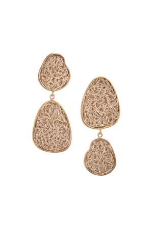 Ancestral Green/Gold Drop Statement Earrings