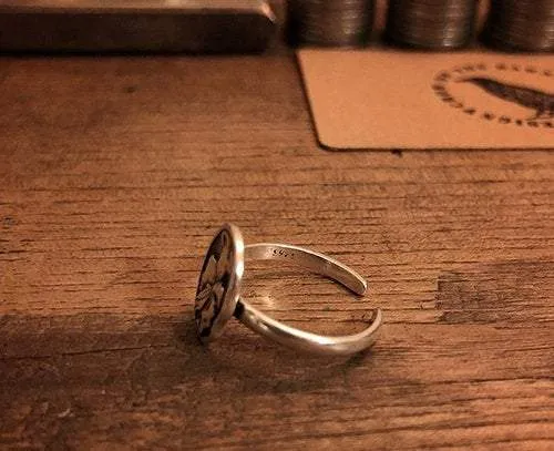 Ancient Rome Woman Sterling Silver Adjustable Ring US Size 5 - 8