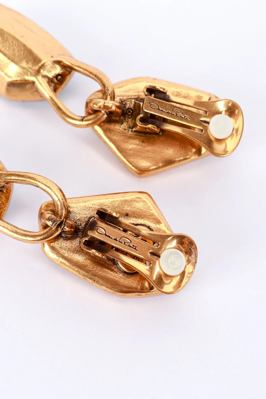 Aqua Color Block Geo Gem Drop Earrings