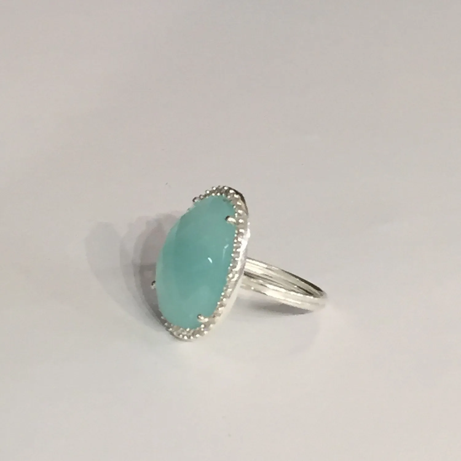 Aqua Gemstone Ring-Sale