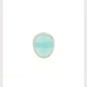 Aqua Gemstone Ring-Sale
