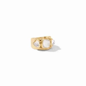 AQUITAINE RING-8 - CLEAR CRYSTAL