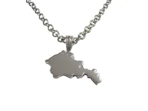 Armenia Map Shape Pendant Necklace