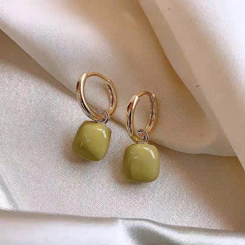 Arrival Korean Simple Temperament Geometric Love Square Dangle Earrings for Women