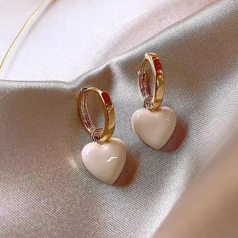 Arrival Korean Simple Temperament Geometric Love Square Dangle Earrings for Women