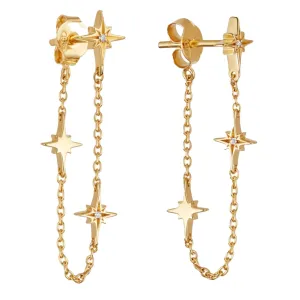 Astley Clarke Gold Celestial Chain Earrings