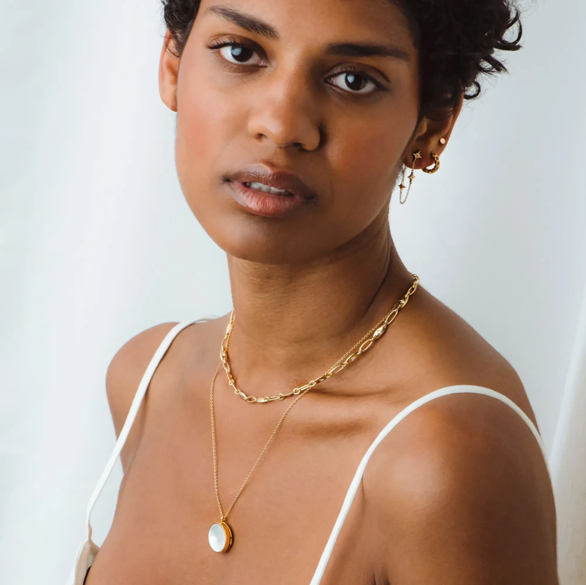 Astley Clarke Gold Celestial Chain Earrings