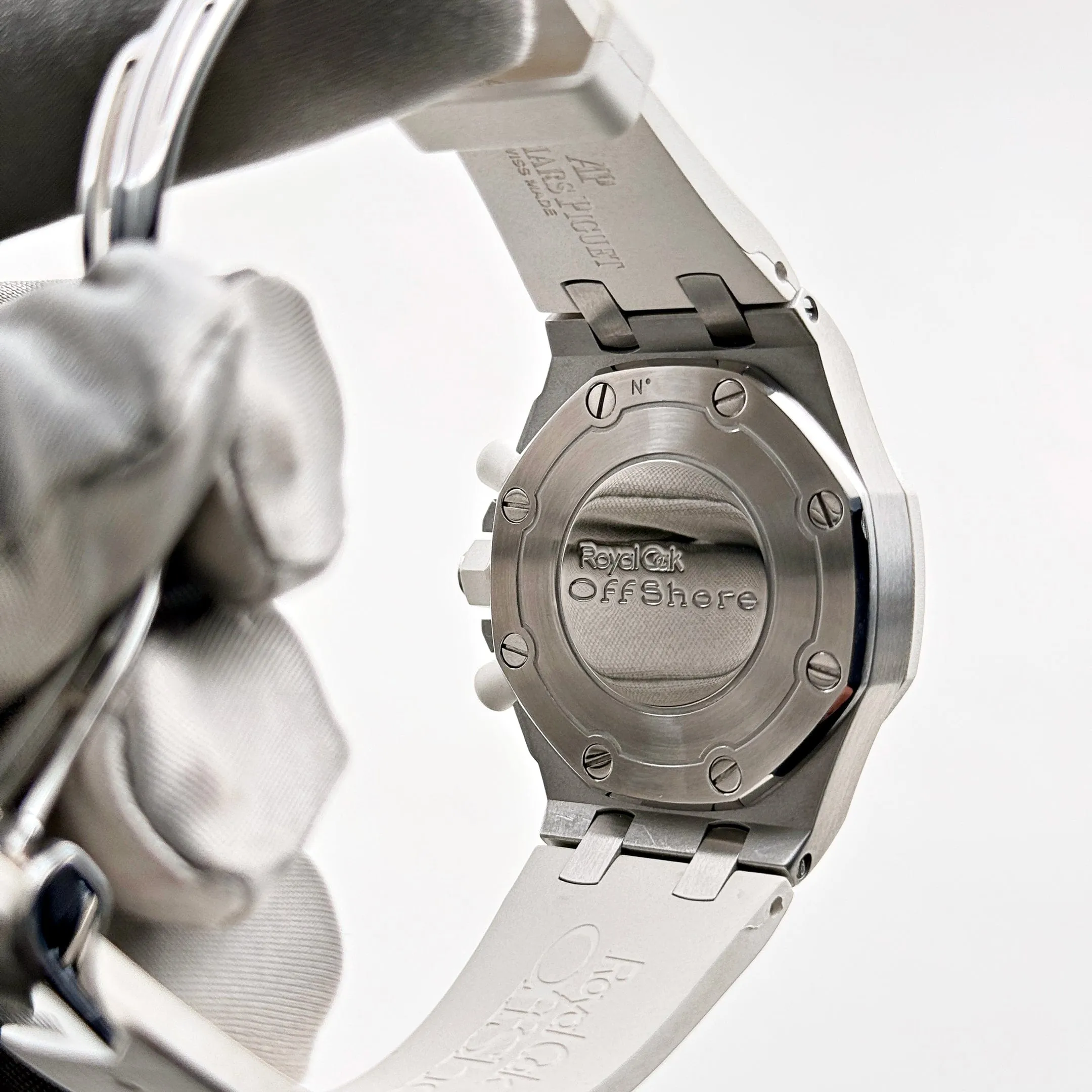 Audemars Piguet Royal Oak Offshore 26048SK.ZZ.D010CA.01 Stainless Steel White Dial Diamond Bezel