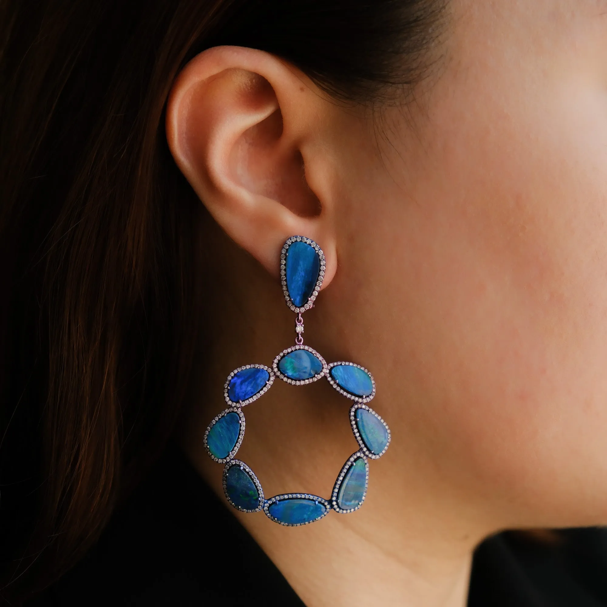 Aurora Nights Cassiopeia Statement Opal Earrings
