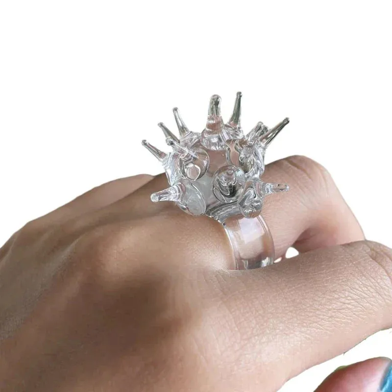 Baby Face Adjustable Ring Open Rings Fashion Crochet Finger Alloy Material y2k Rings Jewelry Gift for Women Girlfriend Wholesale