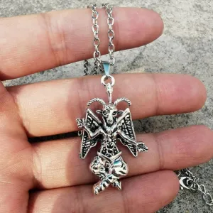 Baphomet Necklace-Occult Satanic Goat
