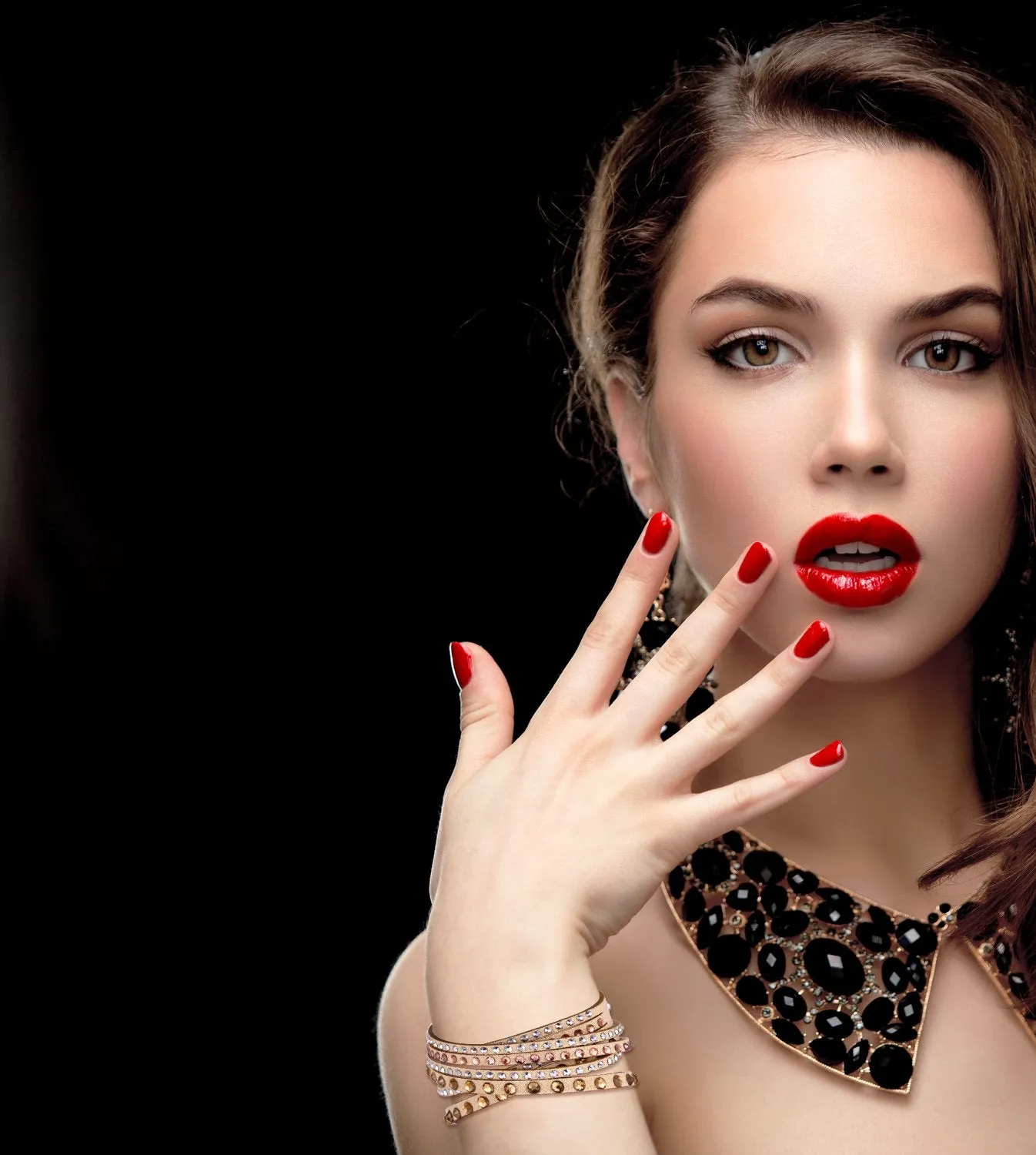 Barzel Leather Created Austrian Crystals Wrap Bracelets (Many Options Available)