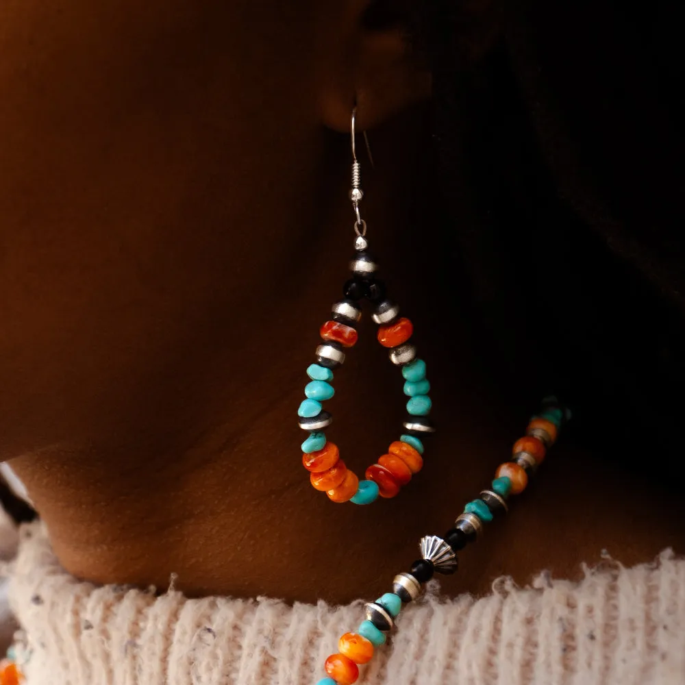 Bead Maiden: Southwest Skies Multi-Bead Dangle Earrings