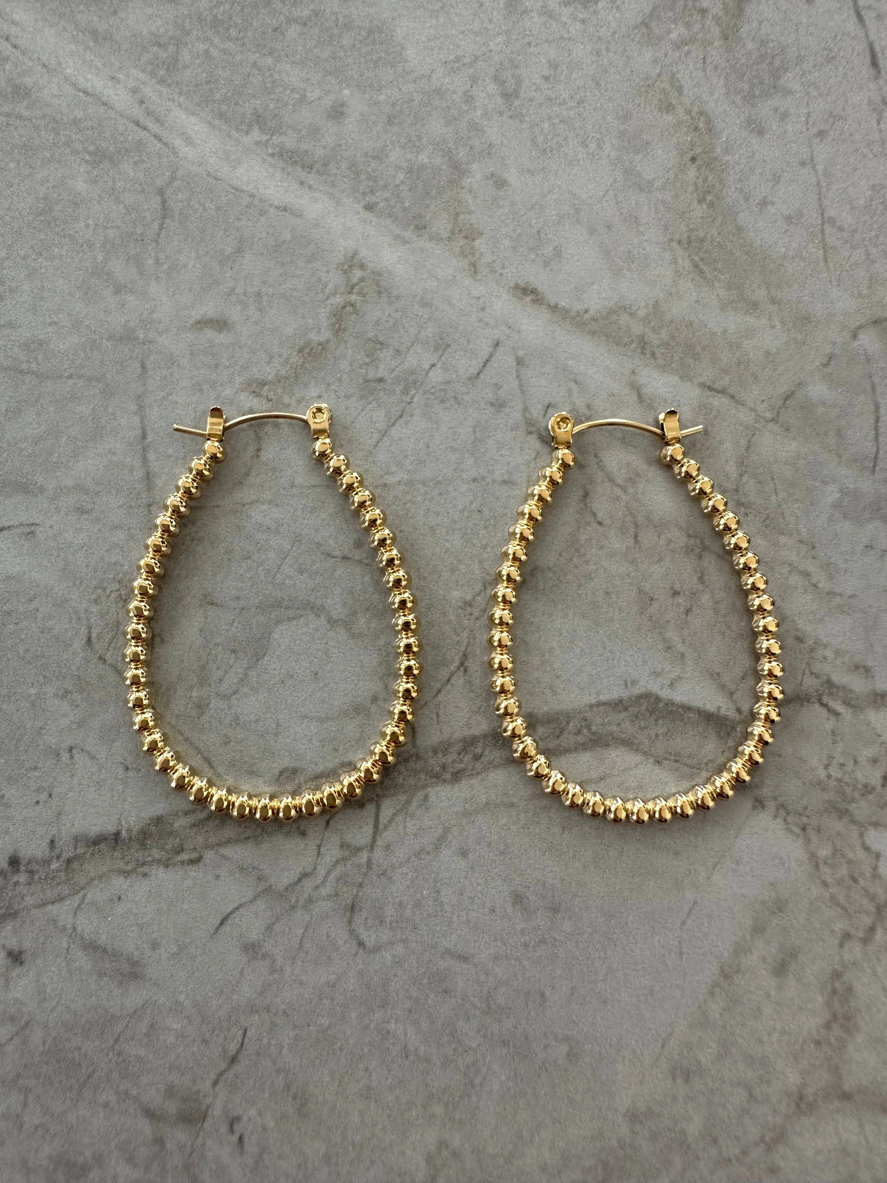 Beaded Oblong Earrings