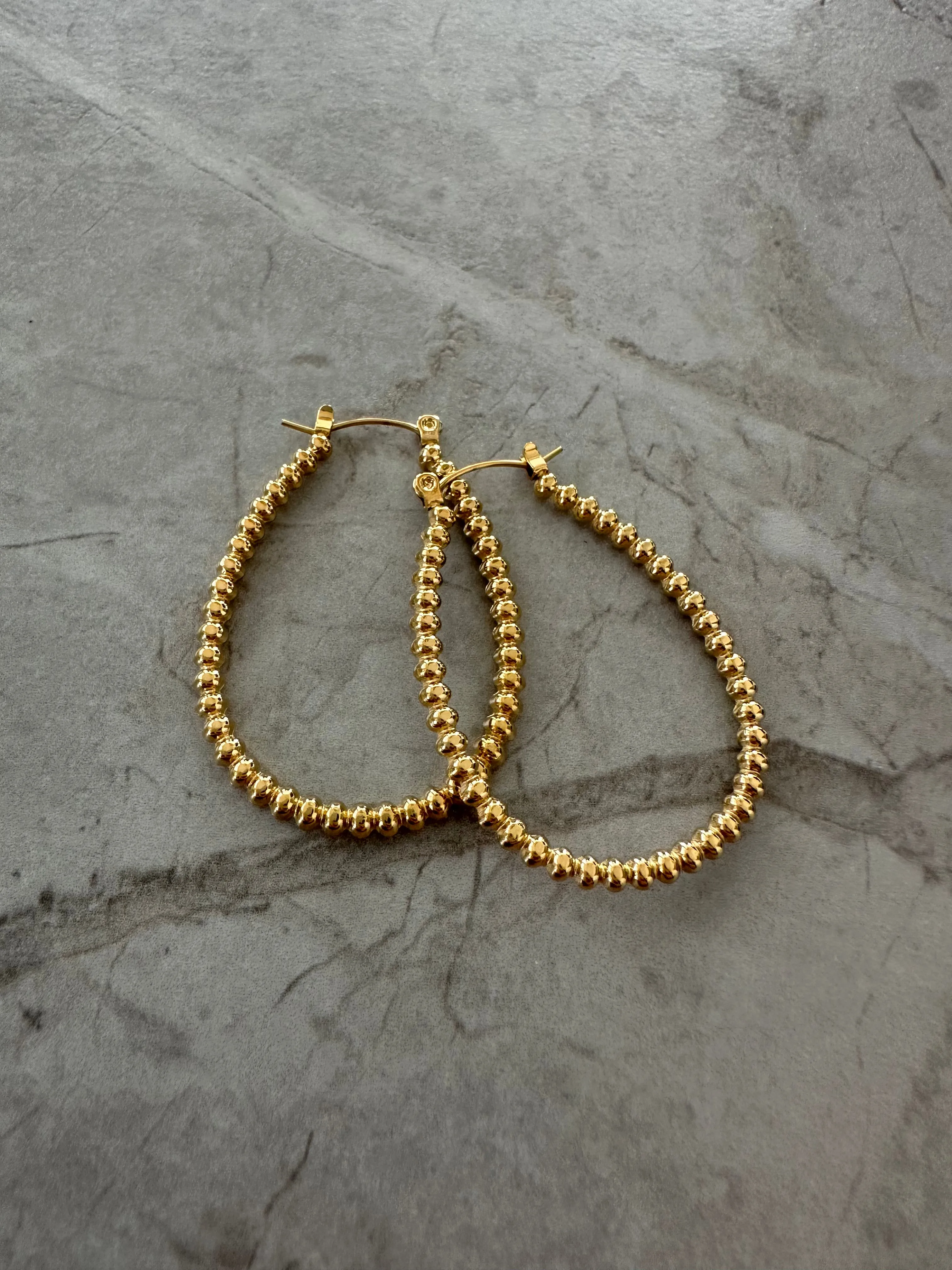 Beaded Oblong Earrings