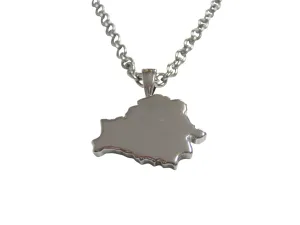 Belarus Map Shape Pendant Necklace