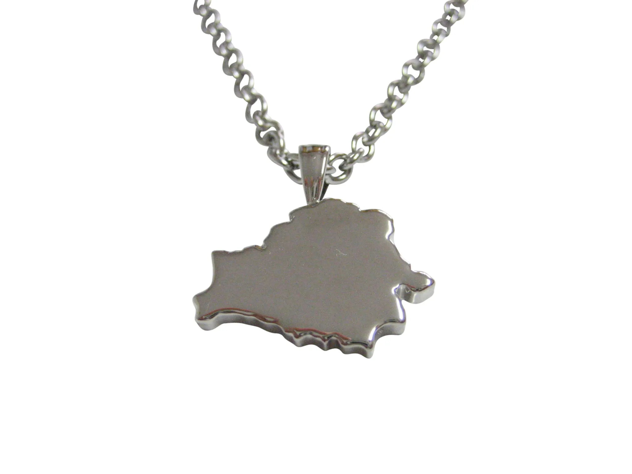 Belarus Map Shape Pendant Necklace