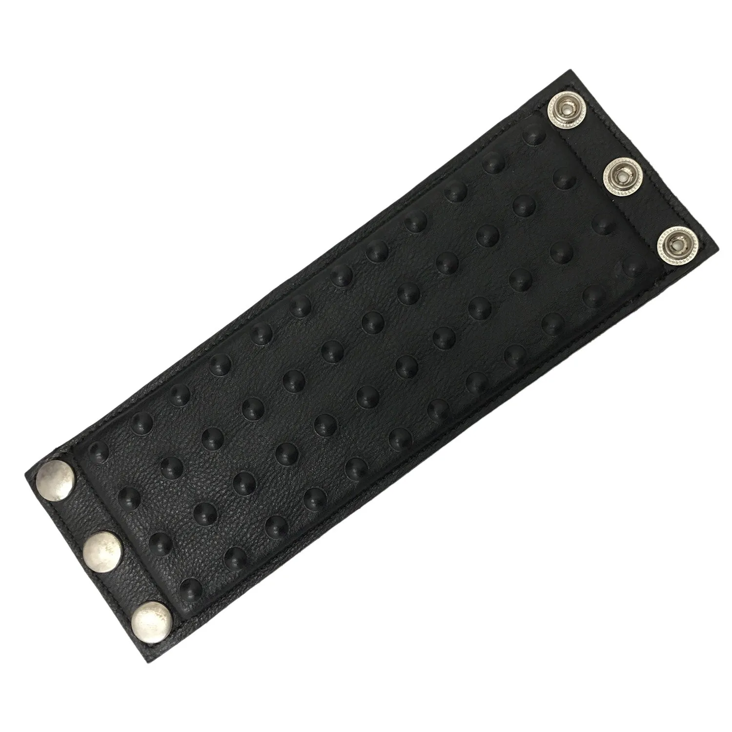 Black Leather Studded Wrist Cuff